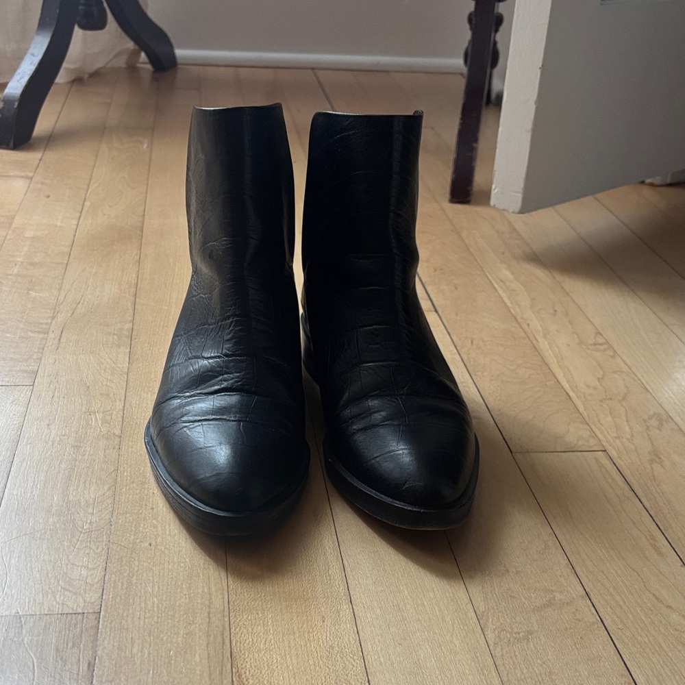 Jenni Kayne Black Leather Women’s Ankle Boots, Size 37